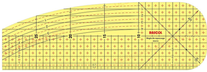 Règle de repassage à chaud pour ourlets 30 x 10 cm