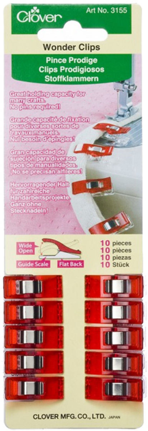 Lot 10 pinces Prodige Clover - Rouge