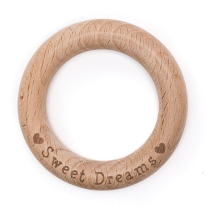 Anneau en bois de dentition 70 mm - Sweet Dreams