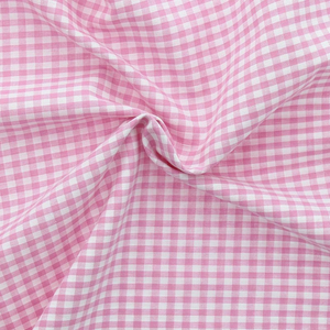 Tissu Vichy grands carreaux - Rose