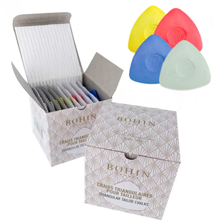 Boite de 10 craies triangulaires couleurs assorties Bohin