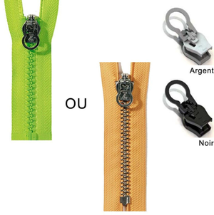 Curseur de remplacement clipsable ZlideOn 10A pour fermeture avec dents en plastique ou métal