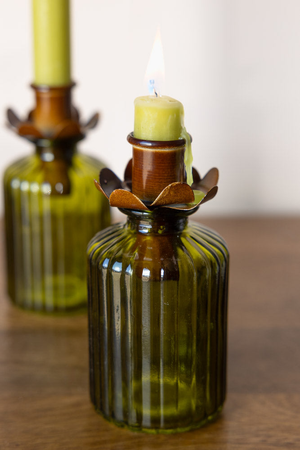 Decorative Flower Bottle Candlestick Holder