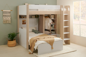 Flair Hampton L-Shaped Bunk Bed with Storage & Wardrobe 