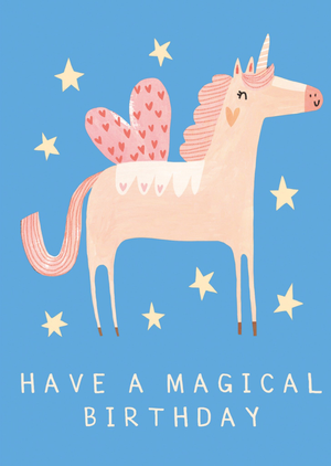 Unicorn Illustrated Have A Magical Birthday Card
