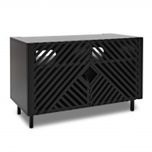 AVCOM Small TV Cabinet Black, Custom Bundle
