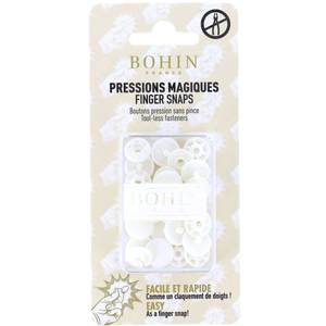 Boutons pression magiques sans pince 13 mm - Blanc
