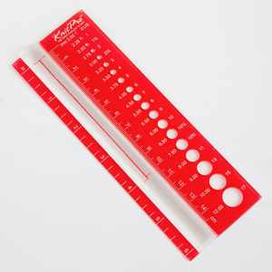 Règle à échantillons et jauge d´aiguilles KnitPro