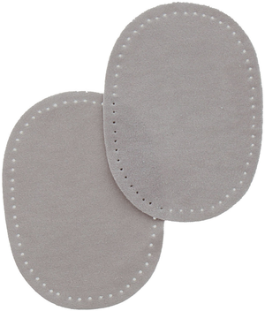 Mini coudières thermocollantes imitation daim gris clair