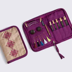 Estuche de agujas circulares de madera de ébano de Grace Lantern Moon