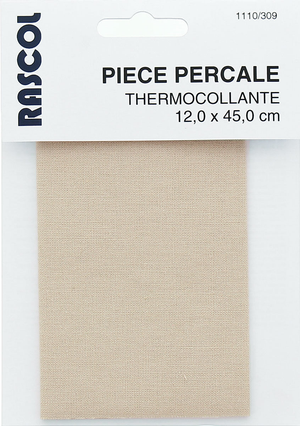 Percale thermocollante pour réparation - Beige clair