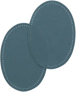 Coudières thermocollantes imitation daim bleu jeans