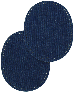 Coudières thermocollantes jean bleu denim