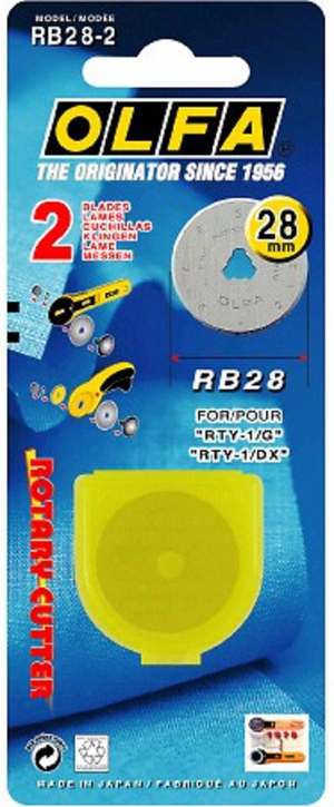 2 lames de rechange pour cutter Olfa - 28 mm