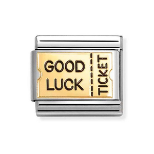 Classic Gold Good Luck Ticket Charm