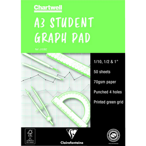 Chartwell A3 Graph Pad White 70 gsm