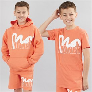 Money Boys Stencil Three Pack T-Shirt Shorts And Sweatshirt Set Pale Orange