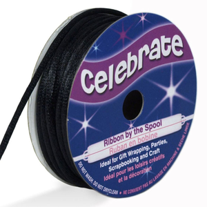 Cordon queue de rat Celebrate noir - 2 mm x 10 mètres