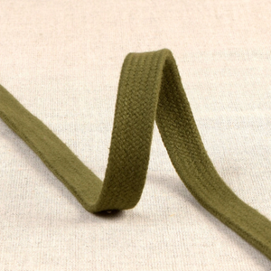 Cordon tressé plat pour sweat - Kaki