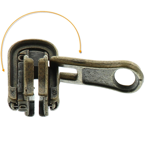 Double curseur pour fermeture synthétique 6 mm - Bronze