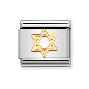 Classic Gold Star Of David Charm