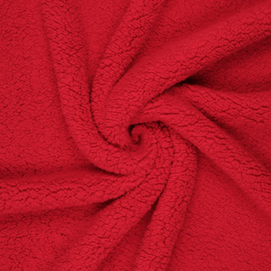 Tissu sherpa - Rouge