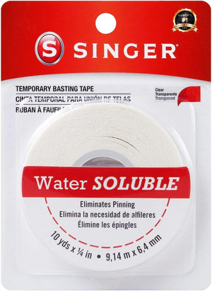 Ruban adhésif soluble double face Singer - 6,4 mm x 9,14 mètres
