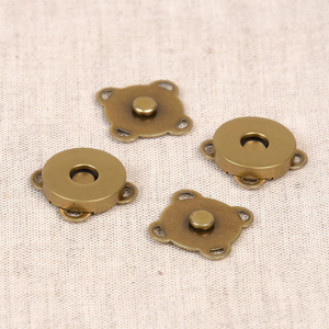 Set de 2 boutons attache magnet 18 mm à coudre - Bronze