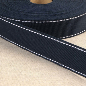 Sangle coton point sellier - Bleu marine