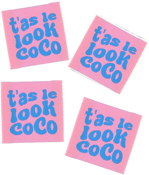 Lot de 4 étiquettes à coudre - T´as le look coco