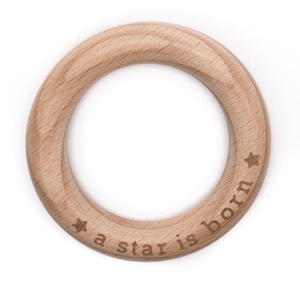 Anneau en bois de dentition 70 mm - A star is born