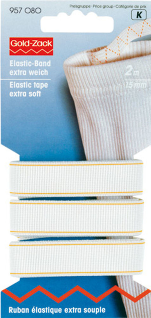 Ruban élastique extra souple 15mm