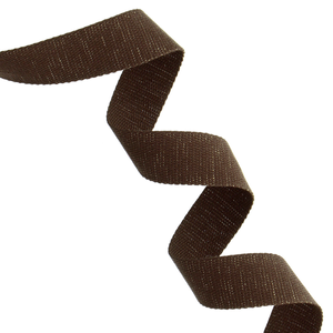 Sangle coton pour sac scintillante - Marron