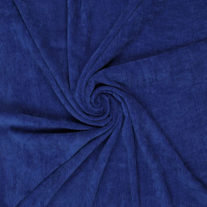 Tissu velours côtelé - Bleu roi