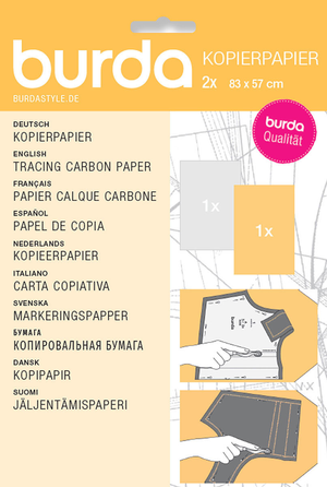 Papier calque carbone Burda - Jaune et Blanc