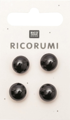 Carte de 4 yeux 11 mm noir Ricorumi