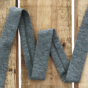 Biais jersey coton - Gris chiné foncé