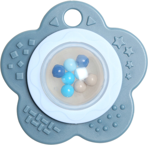 Anneau de dentition hochet bébé - Bleu vintage