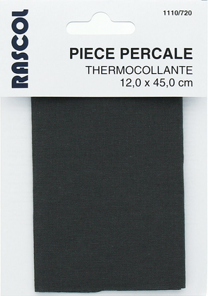 Percale thermocollante pour réparation - Gris anthracite