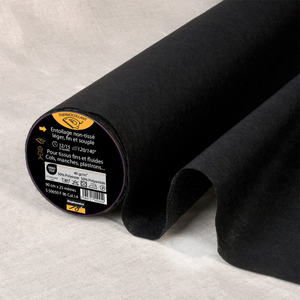 Entoilage non tissé thermocollant fin - Noir