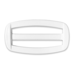Boucle coulissante plastique blanc 40 mm