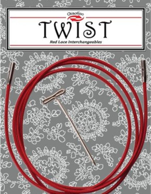 Câble Twist RED pour aiguilles interchangeables ChiaoGoo