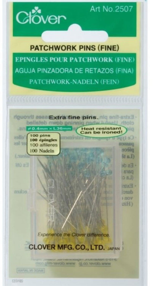 Boite de 100 épingles ultra-fines pour patchwork Clover