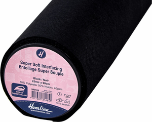 Entoilage non tissé thermocollant noir fin