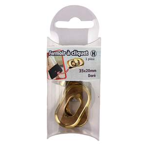 Fermoir tourniquet ovale 35 x 20 mm - Or