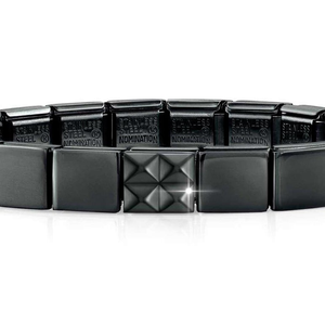 GLAM Black Small Pyramids Bracelet