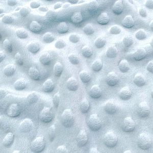 Tissu minky à pois - Bleu ciel