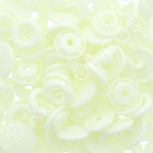 Sachet de 25 pressions résine KAM ronds - Blanc cassé