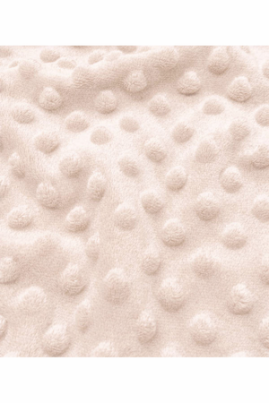 Tissu minky à pois - Écru