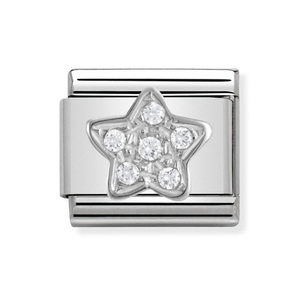 Classic Silver & CZ Star Charm